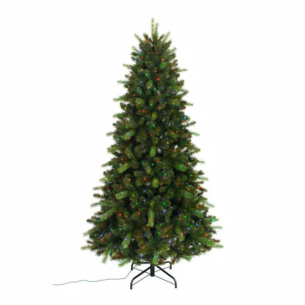 Unbranded 9 ft. Braxton Pre-Lit Color Changing Artificial Christmas Tree with 900 Micro Dot LED Lights