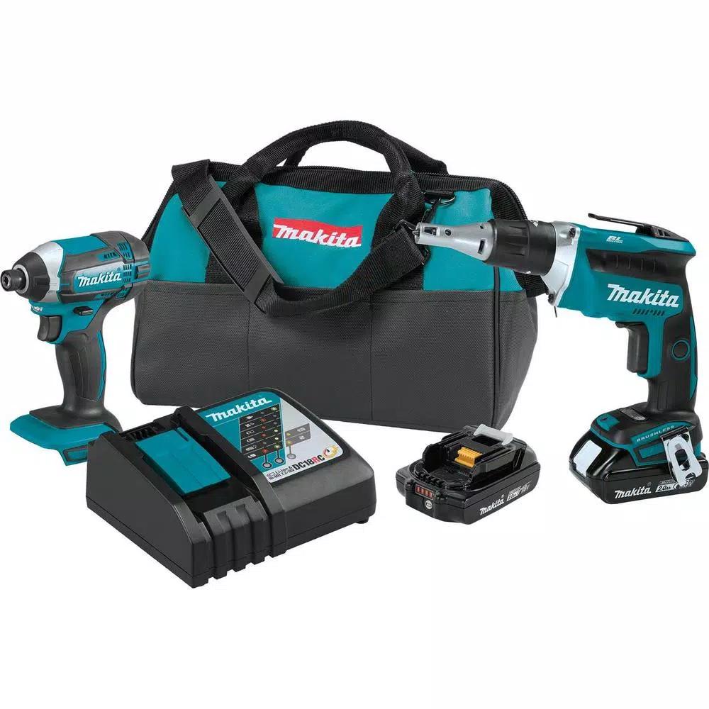 Makita 18V LXT Brushless 9 in. Drywall Sander Kit with Bonus 2-Piece 18V LXT Compact Combo Kit