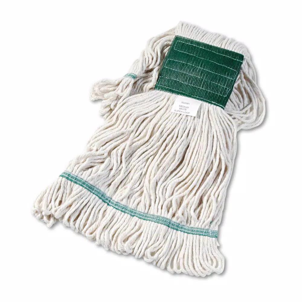 Boardwalk Super Loop Medium Wet Mop Head, 4-Ply Cotton/Synthetic Blend, White, 12/Carton