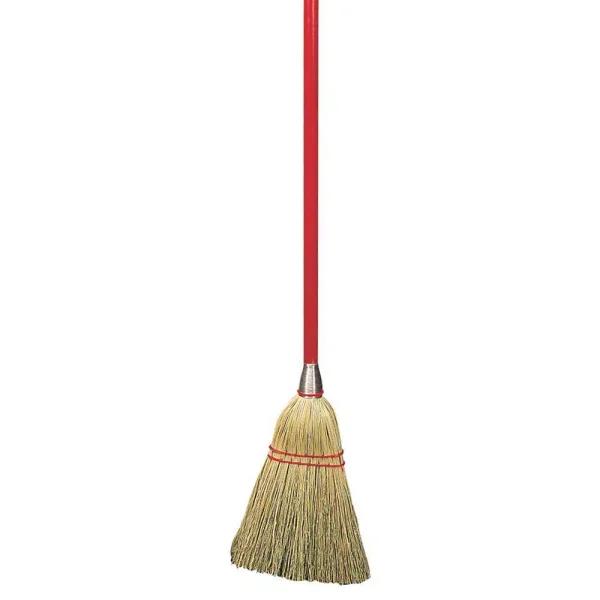 Carlisle 34 in. Corn Blend Lobby Broom with Red Wood Handle (Case of 12)
