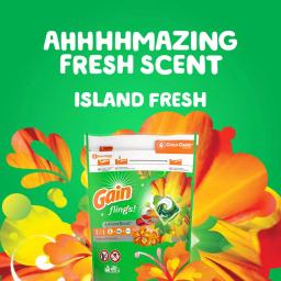 Gain Flings Island Fresh Scent Laundry Detergent Pods, 16-Count (6-Pack) thumbnail 6