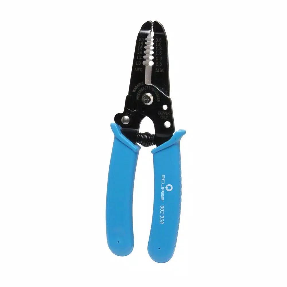 Eclipse Tools AWG 20-10 Precision Wire Stripper with CNC Machined Notches and Safety Lock