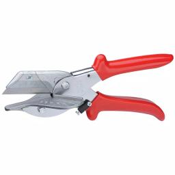 KNIPEX 8.5 in. Miter Shears with Angled Cutting Plate and Replaceable Blade thumbnail 1