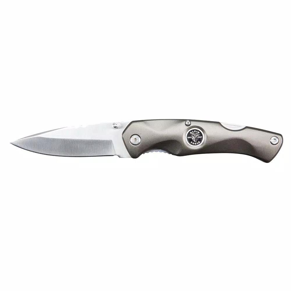 Klein Tools Electrician's Folding Pocket Knife with Phillips Driver and Wire Stripper