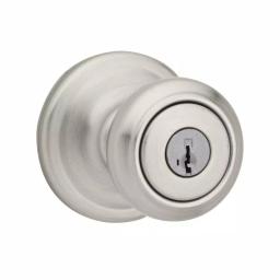 Kwikset Cameron Satin Nickel Keyed Entry Door Knob with SmartKey Security thumbnail 1