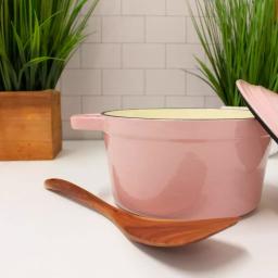 BergHOFF Neo 3 qt. Round Cast Iron Dutch Oven with Lid, Pink thumbnail 3