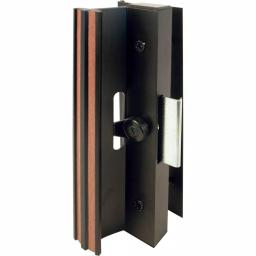Prime-Line Black Extruded Aluminum Sliding Patio Door Handle with Clamp Type Latch thumbnail 1
