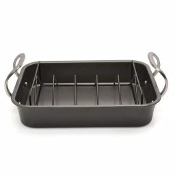 BergHOFF EarthChef 13 in. Carbon Steel Non-Stick Roaster Pan with Rack, 7 qt. thumbnail 1