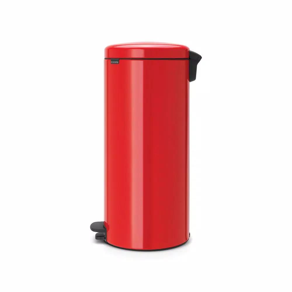 Brabantia Icon 8 Gallon Steel Step-On Trash Can - Passion Red