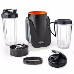 Omega Deluxe MeGo 1000W Personal Blender, 32 oz. Black Single Speed Nutritious Smoothie Maker thumbnail 4