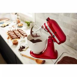 KitchenAid 5 Qt. White Chocolate Textured Ceramic Mixing Bowl for Tilt-Head Stand Mixers thumbnail 2