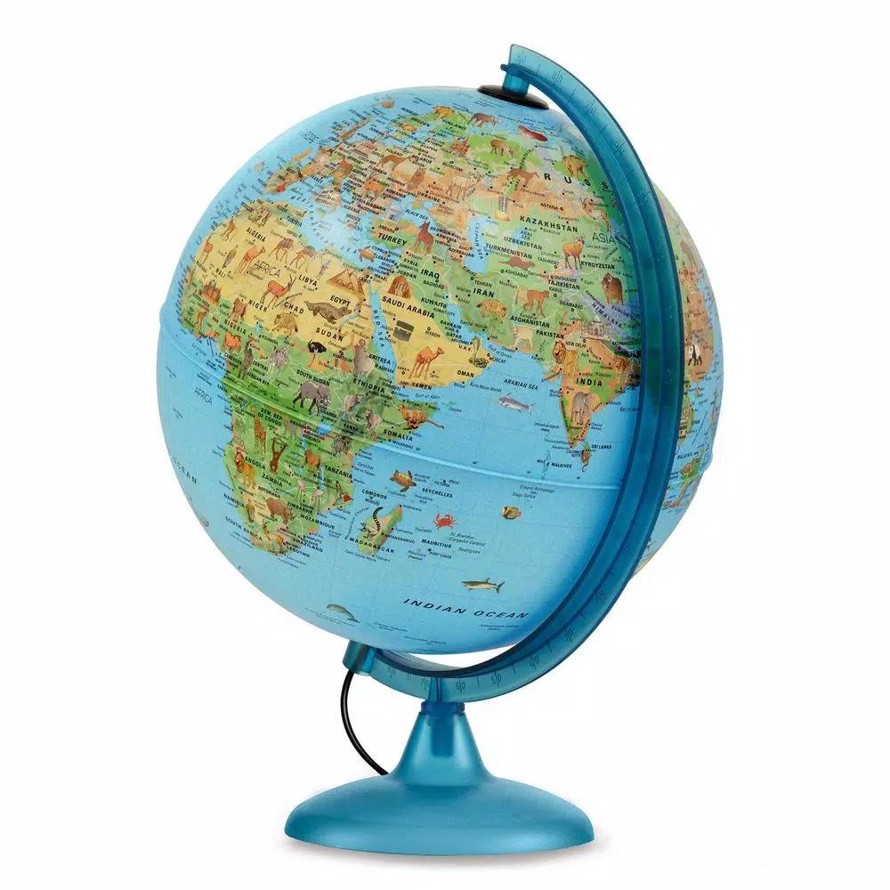 Waypoint Geographic Safari Explorer Blue Oceans Animals Illuminated Desktop Globe for Kids