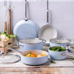 GreenPan Padova 10-Piece Ceramic Nonstick Cookware Set, Light Blue thumbnail 2
