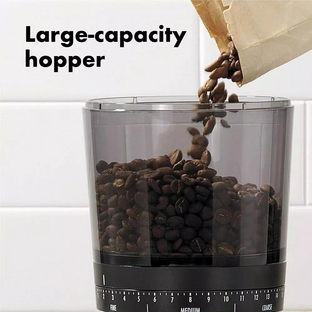 OXO 16 oz. Stainless Steel Conical Burr Coffee Grinder with 43 Adjustable Settings
