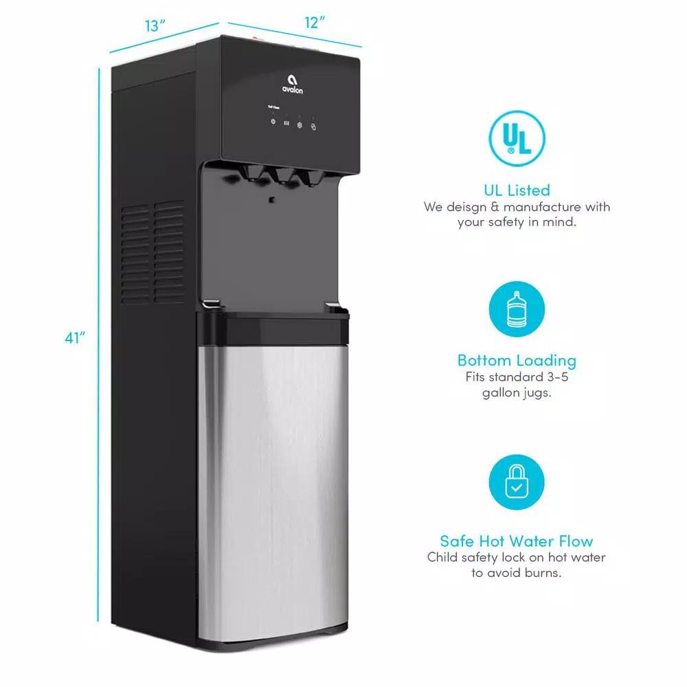 Avalon 3-Temperature Bottom Loading Water Cooler Dispenser with Child Safety Lock