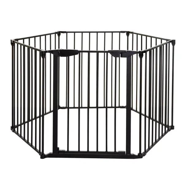 Dreambaby Mayfair Converta 3-in-1 Playpen and 6-Panel Multi-Purpose Gate, Black