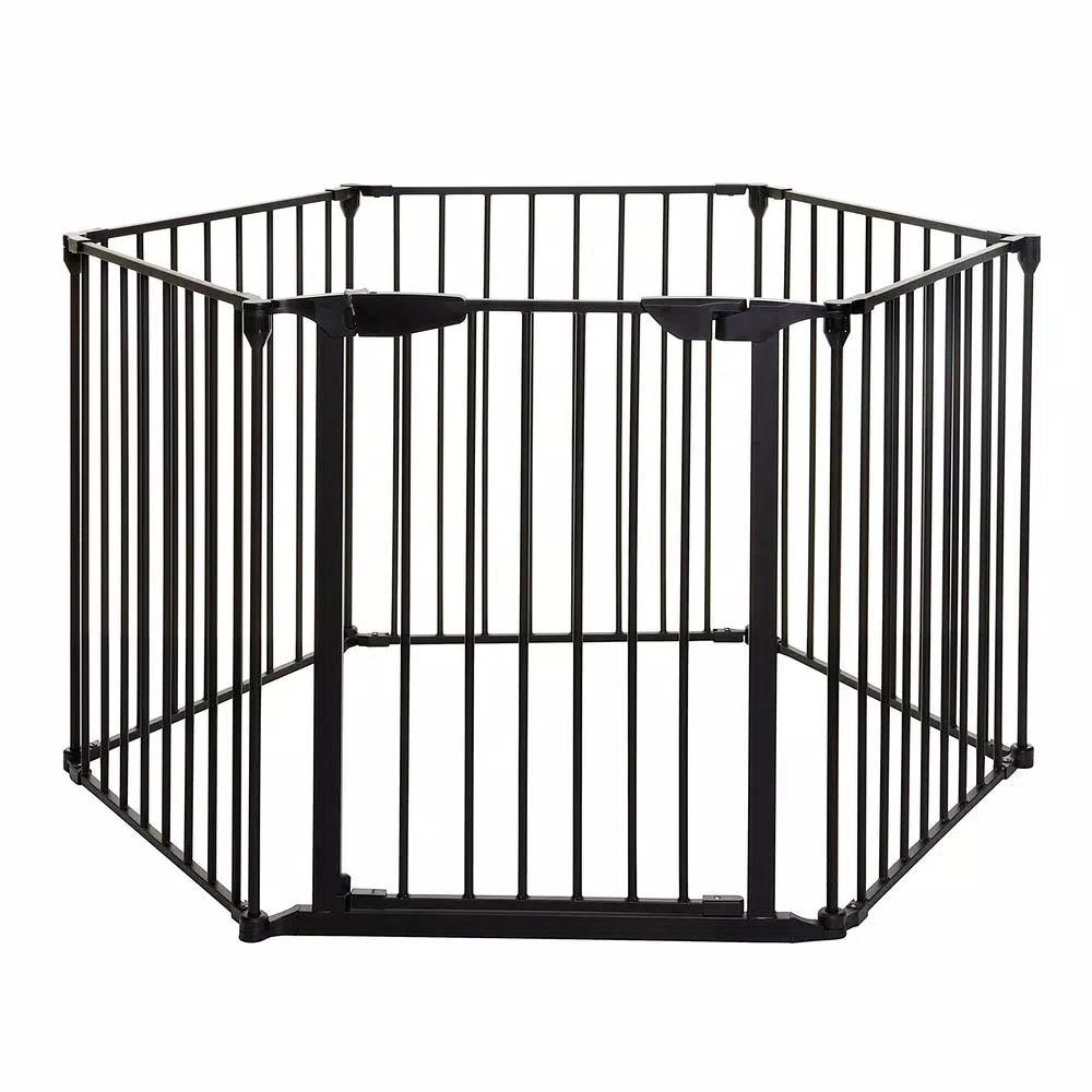 Dreambaby Mayfair Converta 3-in-1 Playpen and 6-Panel Multi-Purpose Gate, Black
