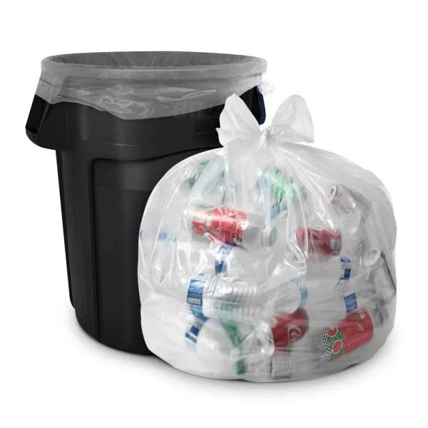 Aluf Plastics 55 Gallon Heavy-Duty Clear Recycling Bags, 1.5 Mil, 100-Count