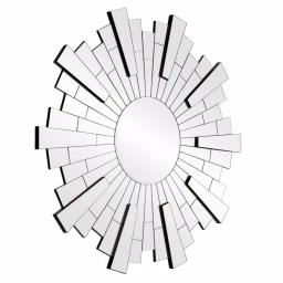 Pinnacle 36 in. Sunburst Silver Beveled Glass Contemporary Accent Mirror thumbnail 3