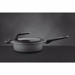 BergHOFF GEM Stay Cool 3.5 qt. Cast Aluminum Nonstick Saute Pan with Glass Lid, Gray thumbnail 4