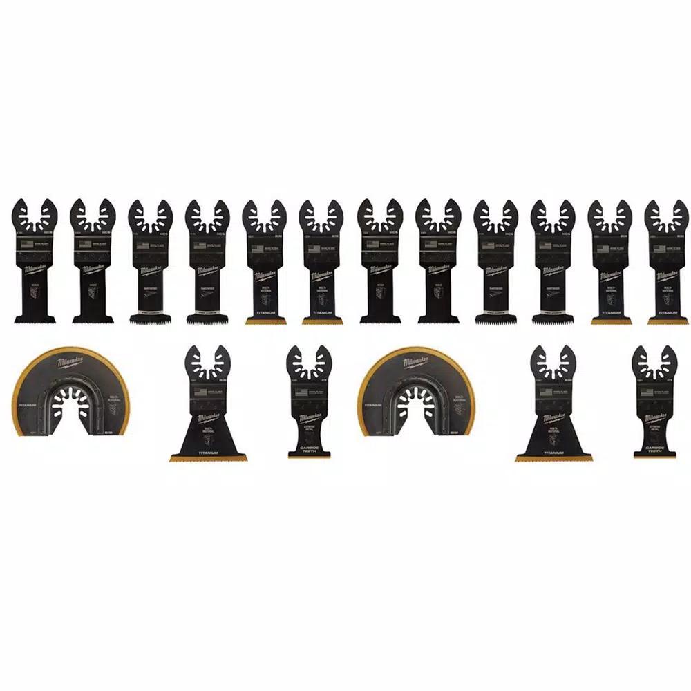 Milwaukee OPEN-LOK 18-Piece Oscillating Multi-Tool Blade Variety Pack, Universal Fit