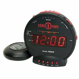 Sonic Alert Sonic Bomb Digital Alarm Clock with 113 dB Extra-Loud Alarm and Bed Shaker thumbnail 1