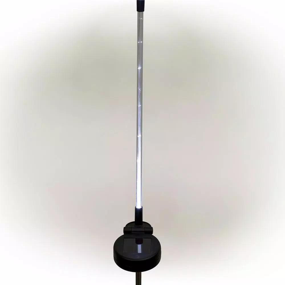 Alpine Corporation Solar Snowman Garden Stakes with Fiber Optic LED Lights, Set of 2
