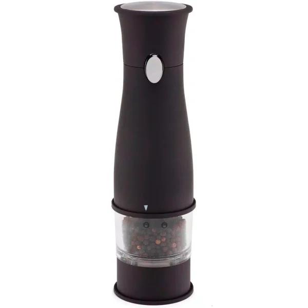 Ozeri Artesio Soft Touch Electric Pepper Mill and Salt Grinder, Black