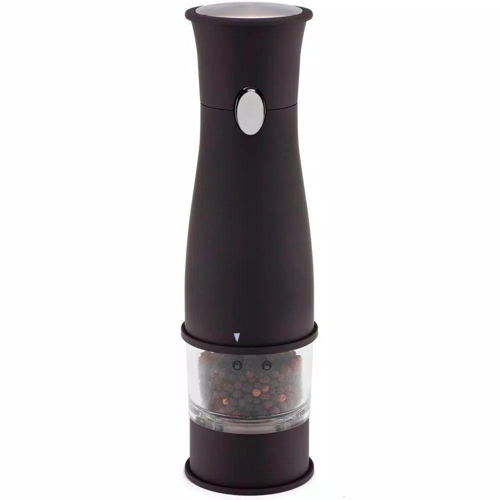 Ozeri Artesio Soft Touch Electric Pepper Mill and Salt Grinder, Black