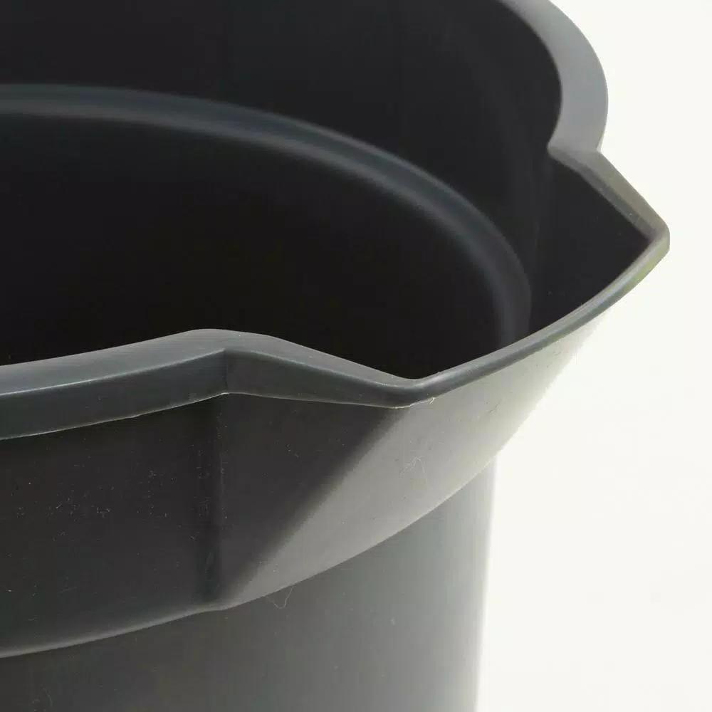 TAFCO PRODUCTS Tafco 3.5 Gal. Gray Round Utility ECO Bucket, 14 Qt. Heavy-Duty Commercial Grade, Made from 100% Recycled Water Bottles