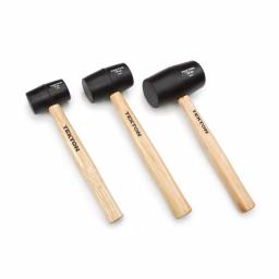 TEKTON 3-Piece Wood Handle Rubber Mallet Set (8, 16, 32 oz.) thumbnail 2