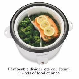 Proctor Silex 30-Cup White Rice Cooker with Steaming Basket and Keep Warm Function thumbnail 5