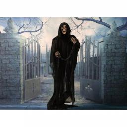 Haunted Hill Farm 5.5 ft. Moaning Grim Reaper Animatronic Halloween Prop thumbnail 4
