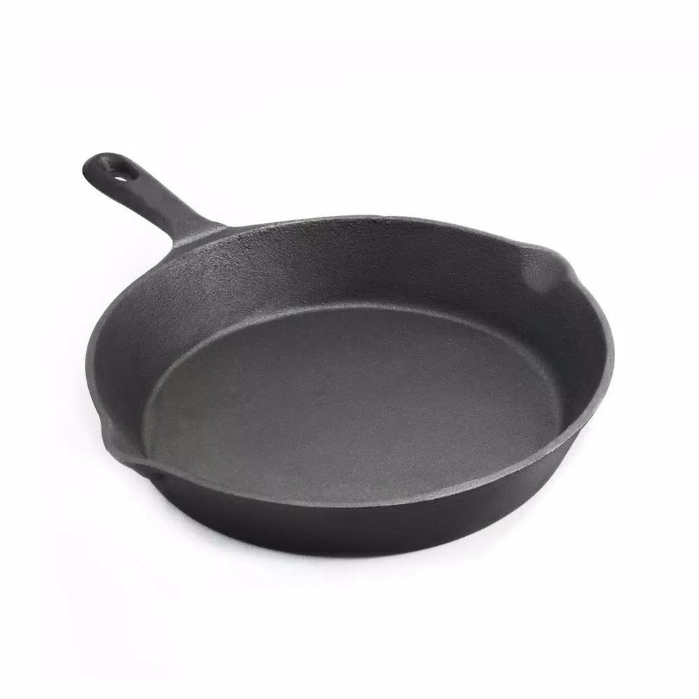 ExcelSteel 7 in. Cast Iron Skillet, Black Heavy Duty Non-Stick Pan