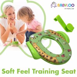 Babyloo Animal Design Children's Soft Cushion Toilet Seat with Handles - Green thumbnail 7