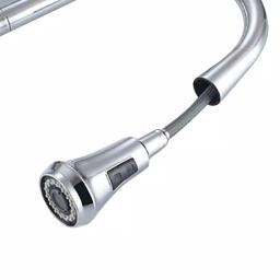 Vanity Art Chrome Single-Handle Pull-Down Kitchen Faucet with 360 Degree Swivel Spout thumbnail 5
