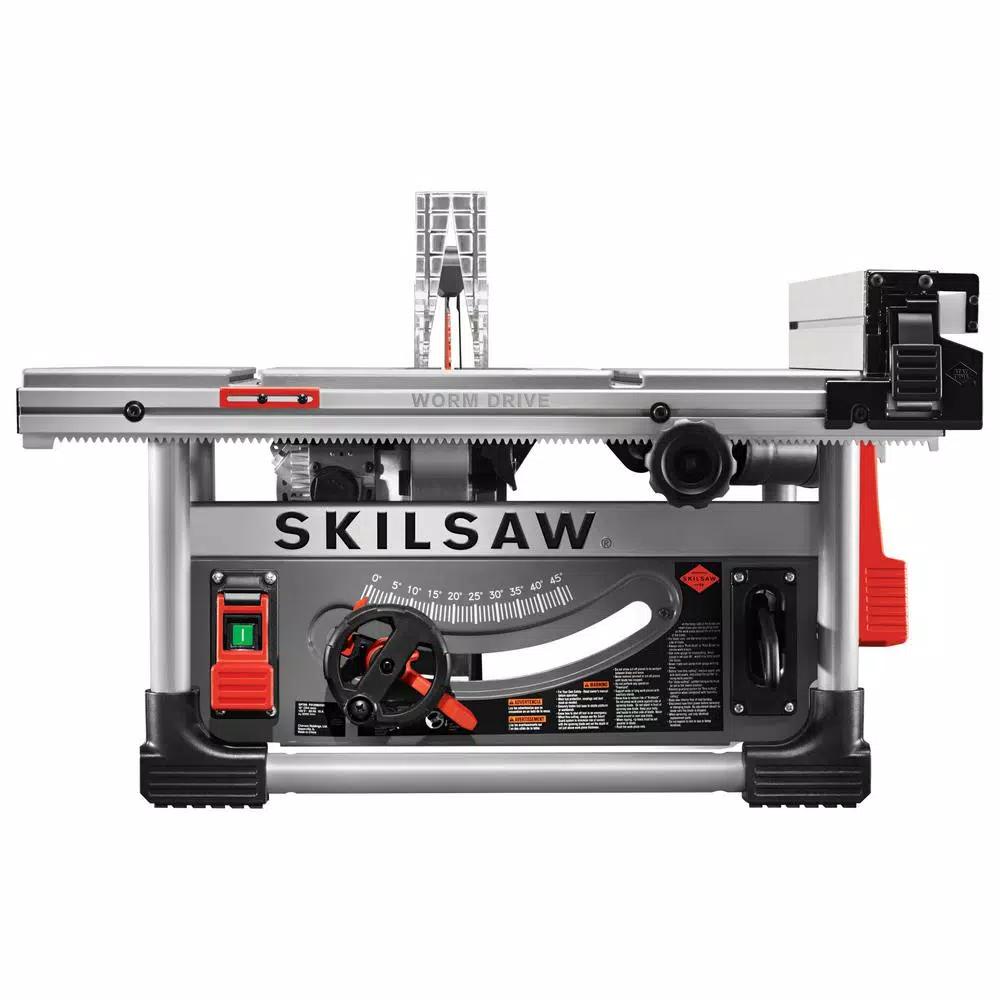 SKILSAW 10 in. Heavy-Duty Worm Drive Table Saw with Stand and Diablo Blade, 15 Amp Corded Electric