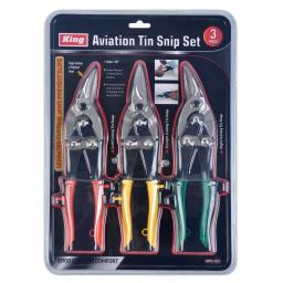 KING 3-Piece Aviation Tin Snip Set, 10 in. Straight, Left, and Right Cut thumbnail 5