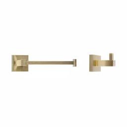 Italia Capri 2-Piece Bronze Bath Hardware Set - Toilet Paper Holder & Robe Hook thumbnail 1