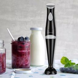 Continental Electric 150W Single Speed Black Immersion Hand Blender with Stainless Steel Blades thumbnail 4