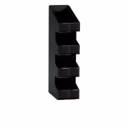 Unbranded Black 4-Section Vertical Countertop Lid and Condiment Organizer thumbnail 1