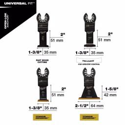 Milwaukee OPEN-LOK 13-Piece Oscillating Multi-Tool Blade Starter Kit with Sealant Removal & Scraper Blades thumbnail 6