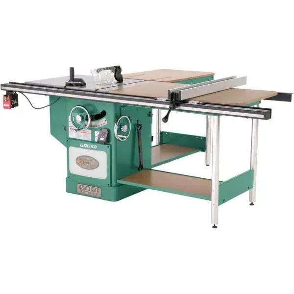 Grizzly Industrial 10 in. 5 HP 3-Phase Heavy-Duty Cabinet Table Saw with Riving Knife