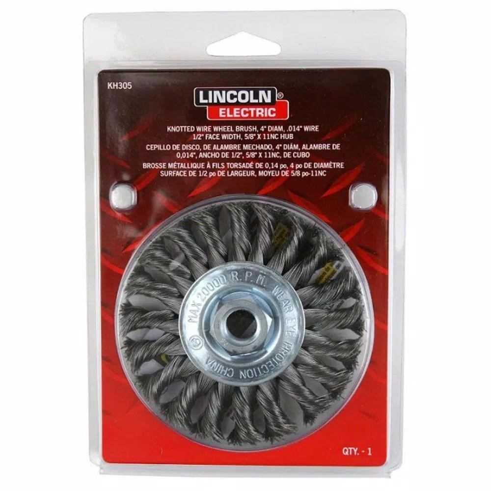 Lincoln Electric 4 in. Knotted Wire Wheel Brush, Stainless Steel