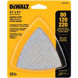 DEWALT DWASPTRI3 Hook-and-Loop Triangle Sandpaper Assortment, 36-Piece thumbnail 2