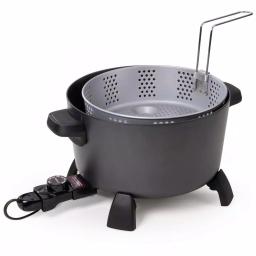 Presto 10 Qt. Black Kitchen Kettle XL Multi-Cooker and Deep Fryer with Tempered Glass Cover thumbnail 6