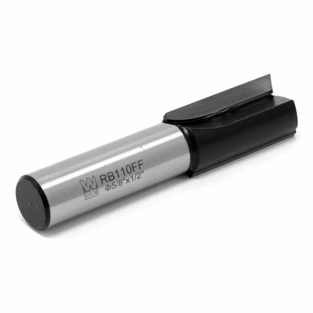 WEN 5/8 in. Straight 2-Flute Carbide Tipped Router Bit, 1/2 in. Shank