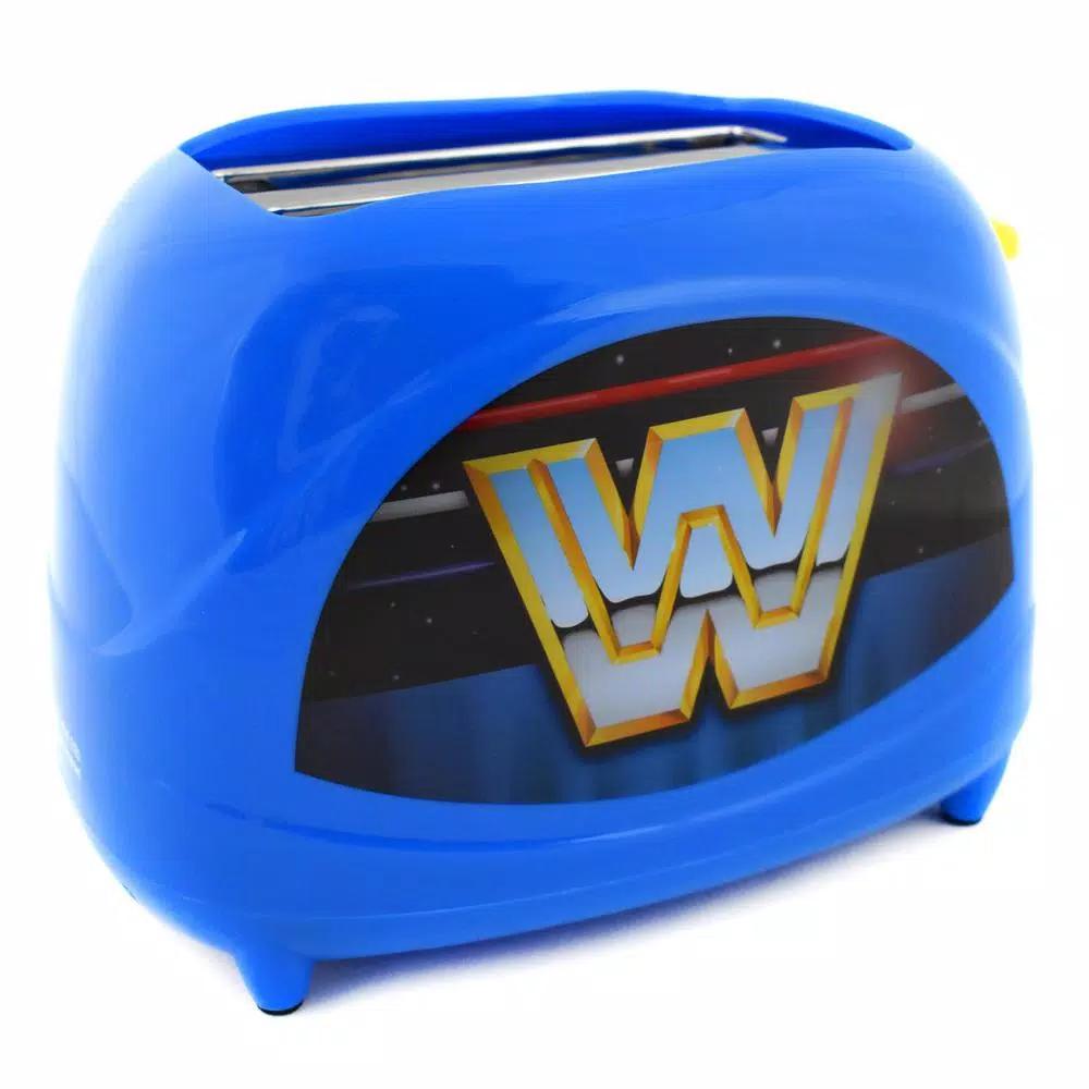 Uncanny Brands WWE Retro Blue Two-Slice Toaster, 600W