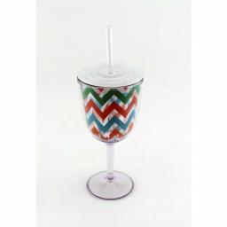 BergHOFF CookNCo 13 oz. Acrylic Wine Glasses, 16-Piece Assorted Pattern Set thumbnail 3