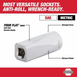 Milwaukee 60-Piece 3/8 in. Drive SAE & Metric Ratchet and Socket Set with PACKOUT Organizers thumbnail 5